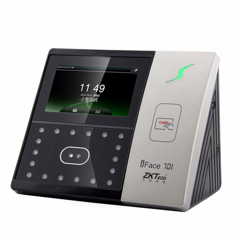 中控iFace701人脸刷卡考勤机中控考安装服务办公人脸识别+刷卡门禁考勤机办公刷卡考勤门禁安装维修服务 中控指纹考勤机图片_高清图_细节图